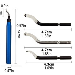 Deburring Tool with 15 Extra High Speed Steel Blades for Metal Resin PVC Edges