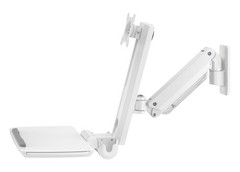 Mount Plus MED02 Medical Wall Mount Workstation with Folding Keyboard Tray