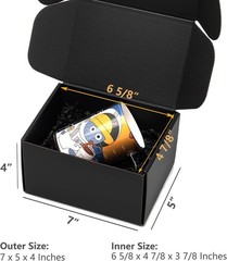 7X5X4 Inches Black Shipping Boxes 25 Pack – Corrugated Cardboard Mailing Box Fo