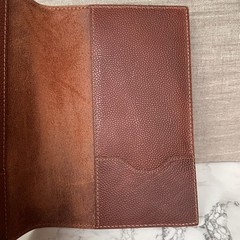 Shinola Brown Pebbled Leather Notebook Journal Cover 5.75×8.75″ Monogram TMM