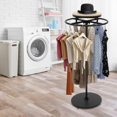Round Clothing Rack, Clothing Display Rack, Floor-standing Garment Hanging Rack
