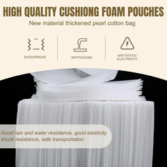 50 Pack 6”X8” Cushion Foam Pouches, Moving Supplies for Dishes, Packing Foam