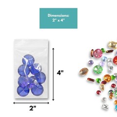 4000 Pieces 2″ x 4″ Clear Poly Plastic Reclosable Bags Mini Baggies 2 Mil