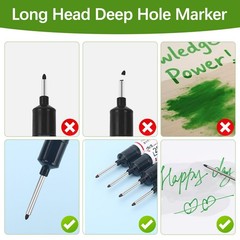 15pcs Long Nib Marker Pens 20mm Waterproof Carpenter Woodworking Tool