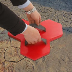 Concrete Texture Mat Mold for Easy Stone Effects on Patios and Walkways