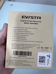 EVISTR 16GB Voice Activated Digital Recorder Tested Working Open Box