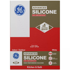 GE Advanced Silicone Caulk for Kitchen & Bathroom – 100% Waterproof Silicone Sea