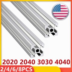 2/4/6/8PCS 2020 3030 4040 2040 Extrusion Anodized T Slot Linear Rail 300-1000mm
