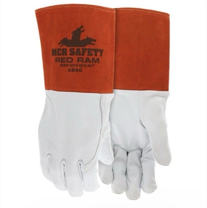 MCR 4950 Top Grain Goatskin Premium 100% Leather Protective TIG Welding Gloves