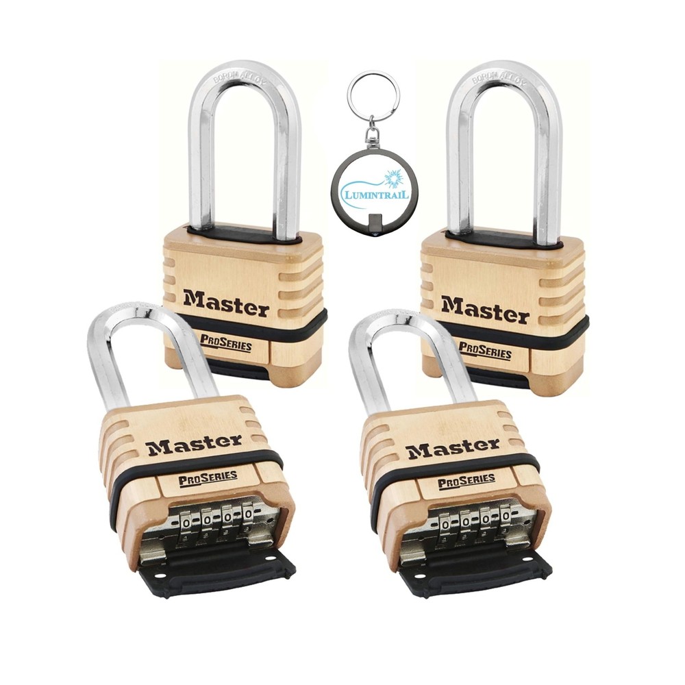 Master Lock 1175DLH 2-1/4in (57mm) Wide ProSeries Brass Resettable Combinatio…
