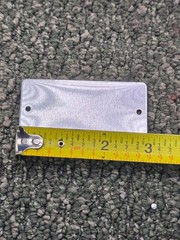 (QTY 25) 43722 18-Gauge Aluminum Blank Tags 1-1/2 inch Height x 3-inch Width