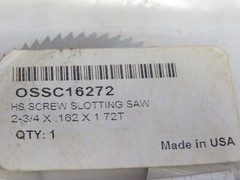 MADE IN USA 2-3/4″ DIA, 0.62″ THICK, 1″ ARBOR ,SLITTING & SLOTTING SAW OSSC16272