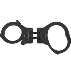Peerless Model 802C Hinge-Linked Handcuffs & Key 801P Cuffs, Black Oxide 10 Pack