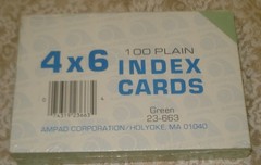 Ampad Unruled PLAIN Index Cards 4 x 6 Mint Green 100/Pack 23-663 New, Sealed