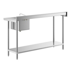 24″W x 72″L Stainless Steel Commercial Restaurant Work Table with Sink on Right