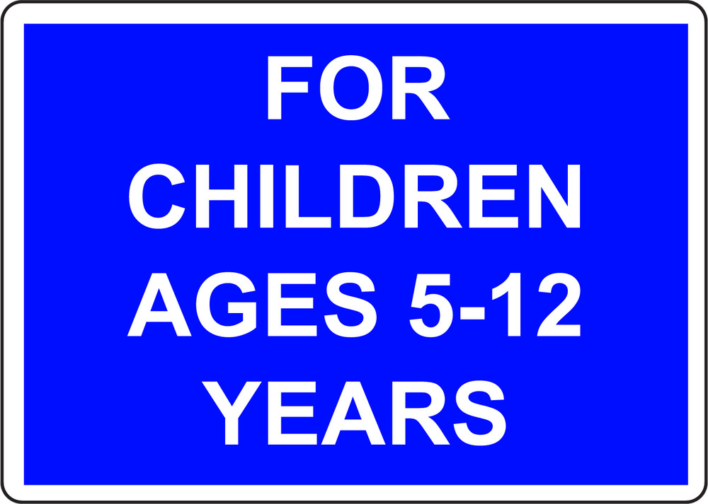 FOR CHILDREN AGES 5-12 YEARS | Laminated Vinyl Decal Sticker Label