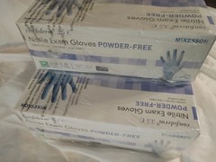 3 Boxes – McKesson 200 Ct Confiderm Nitrile Exam Gloves Powder-Free Medium Blue