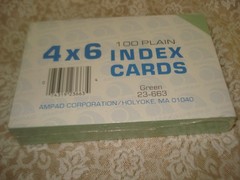 Ampad Unruled PLAIN Index Cards 4 x 6 Mint Green 100/Pack 23-663 New, Sealed