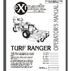 Exmark Turf Ranger Mower Operator’s Manual 40 PAGES 190,000 – 251,999 , 252,000+