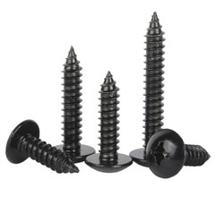 Black Stainless Steel Phillips Large Round Truss Head Self Tapping Wood Screw
