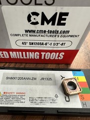 6” 45 degree indexable face shell mill, milling & 10 Extra SNMX1205 Inserts #506