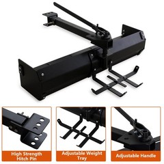 42″ Tow Behind Box Scraper Lawn Tractor Attachments with Tractor Box Blade Hitch