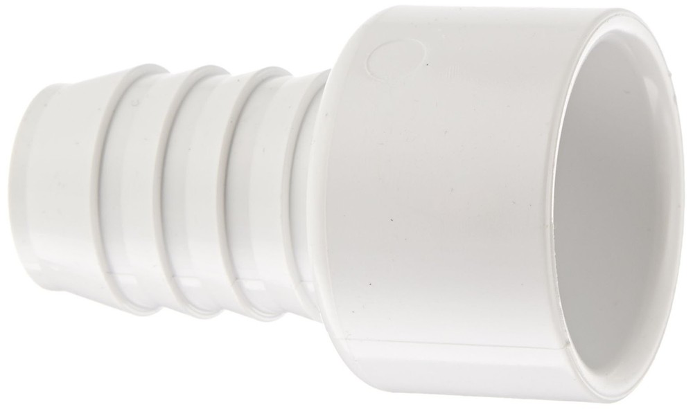1 Inch White Pvc Hose Pipe Fitting Adapter Barbed Male Insert Socket Connection