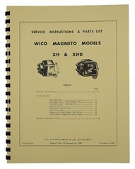 WICO Magneto Service Manual Instructions & Parts List