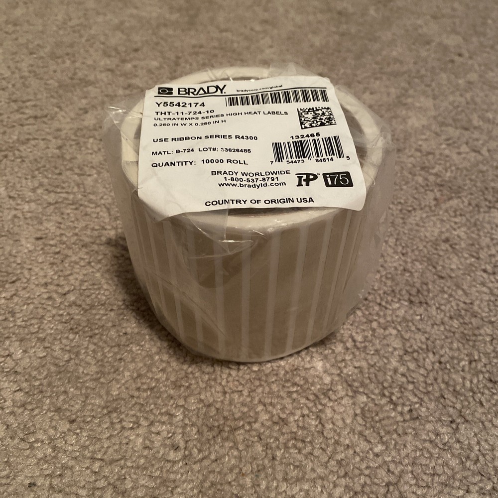 THT-11-724-10 Ultra Heat Resistant Amber 2 mil Polyimide Labels