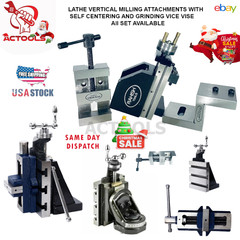 Lathe Vertical Milling Attachments With Self Centering And Grinding Vice Vise US
