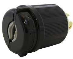 30A 480V NEMA L16-30P 4-Prong Locking Male Plug Assembly in Black by AC WORKS®
