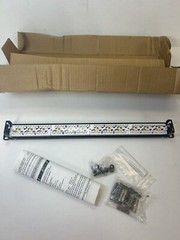 HUBBELL PREMISE WIRING HP5E24E Patch Panel,1.72in.H,5e Category,Steel 46AY35
