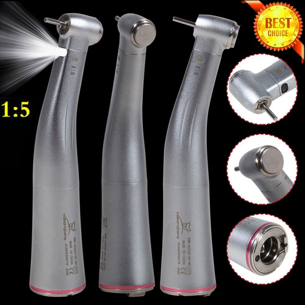 Dental 1:5 Increasing Handpiece Contra Angle LED For KAV NSK Electric Motor USA