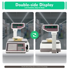 Commercial Digital Price Computing Scale with Thermal Label Printer Supermarket