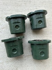 Lot Of 4 Pieces Lew Electric 812 1/2″-3/4″ Floor Box + Outlets ONLY No Plates