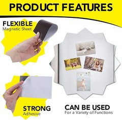 Flexible 4″ x 6″ Magnetic Sheets with Strong Adhesive – Perfect for Photos