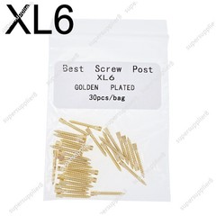 30 Pcs Dental Screw Post 24K Gold Plated Conical Refills S/M/L/XL For Root Canal