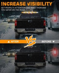 45.5″ LED Roof Top Strobe Light Bar Emergency Warning Light Magnetic Double Side