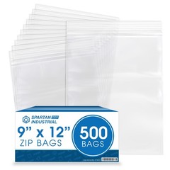 Spartan Industrial – 9” X 12” (500 Count) 2 Mil Clear Reclosable Zip