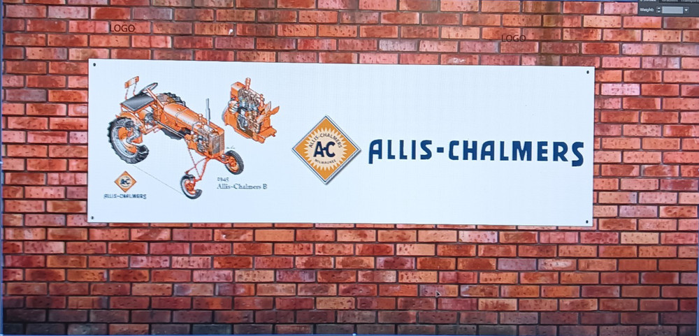 ALLIS-CHALMERS B FARM TRACTOR WORK SHOP BANNER SENT TRACKED