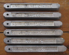 Lot of 6 Lead Bars 40/60 6 Pounds 7″ Long CA Inc Solder Bar