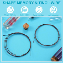 2 Pcs 5 Feet Shape Memory Nitinol Wire 1.0 Mm 40° C (18Ga 104 °F) Pre Trained Wi