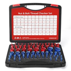 Nut and Bolt Thread Checker – 66 PCS Nut and Bolt Gauges Individually Housed …