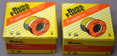 Lot of 8 Bussmann T-20 Fusetron Dual-Element Time Delay Fuse 20A / 125V — New