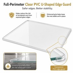 Tempered Glass Chair Mat 48″ x 32″,1/5″ Thick for Office Desk,Rolling Chair M…