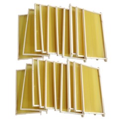 Assembled 20 Bee Foundation Deep Bee Hive Wax Foundation Bee Hive Frames w/ Wire