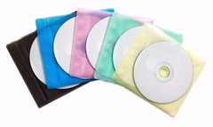 500 Non Woven CD DVD Multi Color Double Sided Plastic Sleeve – HOLD 1000 discs