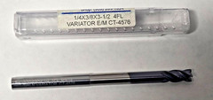 California Tool Solid Carbide 4 Fl End Mill Variator 1/4 x 3/8 x 3-1/2 CT-4576