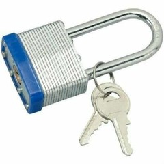 Lot of 12 Piece 50mm 2inch Laminated Pad Locks Keyed the Same Alike Long Shackle