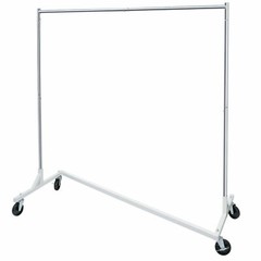 Heavy-Duty Commercial Garment Rack Rolling Z-Base Storage Clothing Shelving Rack